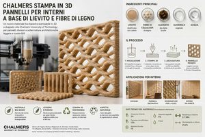 Chalmers stampa in 3D materiali per interni a base di lievito, alghe e fibre di legno
