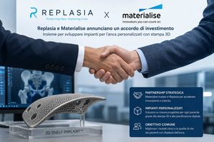 Replasia riceve capitali da Materialise e Andy Christensen per impianti d’anca personalizzati stampati in 3D