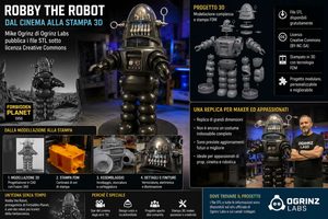 Robby il Robot del pianeta proibito diventa un progetto stampabile in 3D Mike Ogrinz pubblica i file STL
