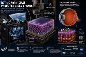 Retine artificiali prodotte nello spazio: LambdaVision usa la microgravità per migliorare gli impianti oculari