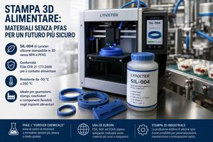 Lynxter SIL-004 silicone stampabile in 3D per componenti a contatto con alimenti