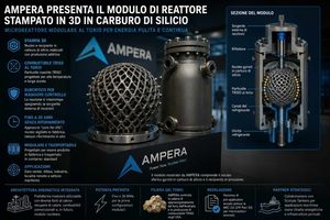 AMPERA mostra un modulo di reattore stampato in 3D in carburo di silicio