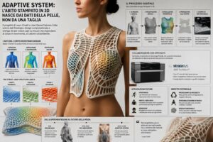 Adaptive System l’abito stampato in 3D nasce dai dati della pelle, non da una taglia