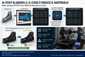 Una IA lavora sul G-code già pronto e riduce il materiale nella stampa 3D FFF