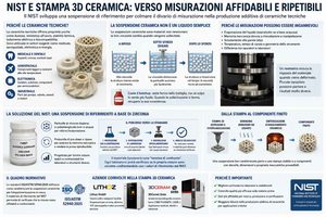 Il NIST prepara un materiale di riferimento per rendere più affidabile la stampa 3D ceramica