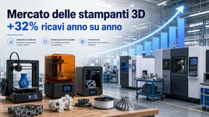 Il mercato delle stampanti 3D torna a crescere  ricavi in aumento del 32%