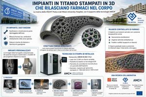 In Repubblica Ceca si studiano impianti in titanio stampati in 3D capaci di rilasciare farmaci