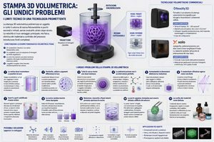 Stampa 3D volumetrica gli undici problemi che ne limitano dimensioni, materiali e applicazioni