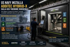 La US Navy installa una HYBRiD-X di ADDiTEC per componenti metallici sulla USS Theodore Roosevelt