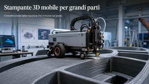Stampa 3D FFF mobile un brevetto cinese propone una macchina che cammina sulla parte