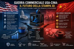 La guerra commerciale tra Stati Uniti e Cina sta dividendo il mercato della stampa 3D