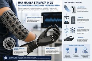 Una Protesi per la mano dalla Florida Atlantic University un manicotto 3D con sensori magnetici