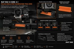 Rat Rig V-Core 4.1 una pulizia automatica dell’ugello migliora la calibrazione True Zero