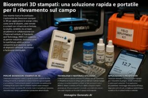 Biosensori 3D stampati in FFF  il grafene emerge come materiale più adatto per sensori rapidi