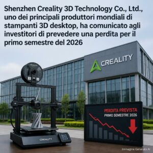 Creality cresce nel primo semestre 2026 ma passa in perdita e prepara un nuovo quartier generale da 550 milioni di yuan