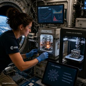 La ISS aiuterà a capire come fondono le particelle nella stampa 3D metallica