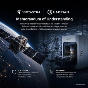 Fortastra e Hadrian portano la stampa 3D nella produzione di satelliti per la difesa