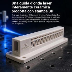 LLNL stampa in 3D un laser ceramico che punta a superare i limiti delle fibre ottiche