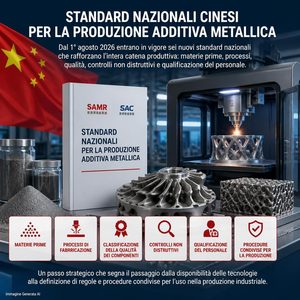 La Cina accelera sugli standard per la stampa 3D metallica sei nuove norme nazionali