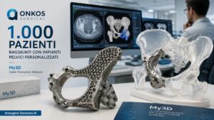 Onkos Surgical raggiunge 1.000 casi con gli impianti pelvici personalizzati My3D