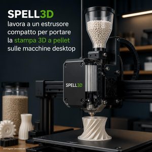 SPELL3D lavora a un estrusore compatto per portare la stampa 3D a pellet sulle macchine desktop