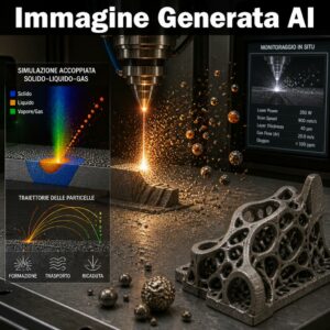 Una simulazione studia gli spruzzi di grandi dimensioni nella stampa 3D metallica
