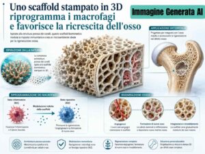 Uno scaffold stampato in 3D ispirato ai coralli riprogramma le cellule immunitarie per favorire la rigenerazione ossea