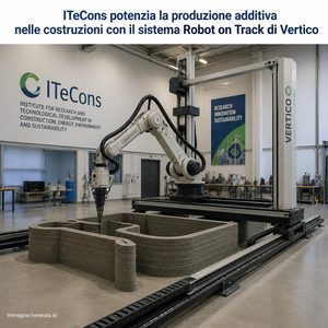 Vertico installa in Portogallo un sistema robotico da 10 metri per la stampa 3D del calcestruzzo il sistema Robot on Track