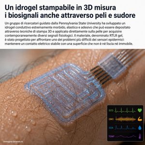 Un idrogel stampabile in 3D misura i biosignali anche attraverso peli e sudore dalla Pennsylvania State University