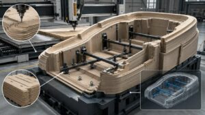 Thermwood sviluppa rinforzi interni per grandi stampi costruiti con strati ricavati da lastre
