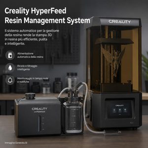 Creality HyperFeed il sistema da 5 litri automatizza alimentazione, riscaldamento e cambio della resina sulla HALOT-X1 Max