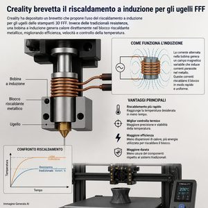 Creality brevetta un hotend FFF a induzione