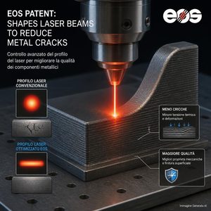 EOS brevetta un nuovo controllo del fascio laser per ridurre le cricche nelle superleghe