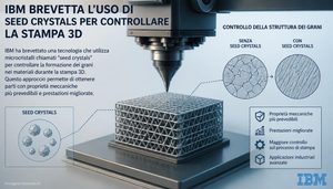 IBM brevetta il controllo della cristallizzazione durante la stampa 3D  semi cristallini, sensori e AI per modificare la microstruttura