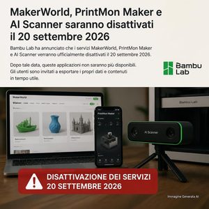 Bambu Lab chiude PrintMon Maker e AI Scanner MakerLab prepara una nuova generazione di strumenti AI per la stampa 3D