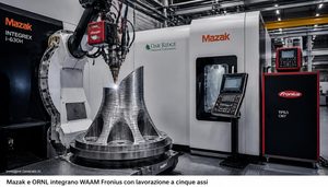 Mazak e ORNL integrano WAAM Fronius e lavorazione a 5 assi in una cella convergente