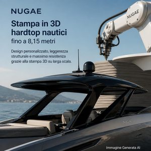 NUGAE stampa in 3D hardtop nautici fino a 8,15 metri: il robot elimina modello e stampo nei pezzi one-off