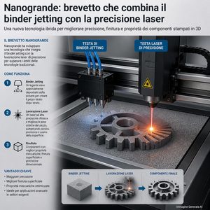 NanoGrande sviluppa una stampa 3D a precisione variabile tra binder, UV e laser