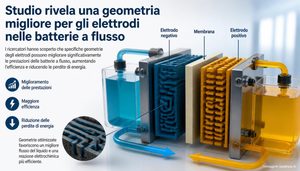Elettrodi TPMS stampati in 3D per le batterie redox flow  la geometria Diamond migliora trasporto di massa e perdite di pompaggio
