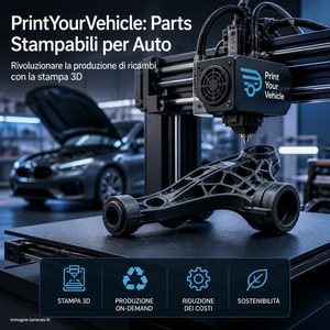 PrintYourVehicle vuole trasformare i modelli dei videogiochi in carrozzerie stampabili, ma il passaggio ai veri ricambi auto è ancora lungo