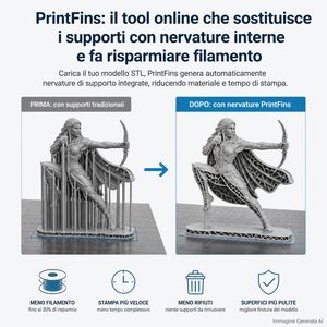 PrintFins trasforma i supporti FDM in geometria del modello con pinne rimovibili integrate nello STL