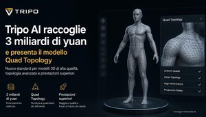 Tripo AI raccoglie 3 miliardi di yuan e porta la topologia quad nativa nella generazione 3D con P2.0
