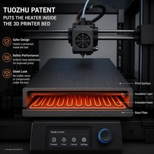 Un letto riscaldato più integrato per le stampanti 3D: cosa prevede il brevetto di Shenzhen Tuozhu