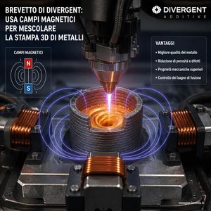 Divergent studia campi magnetici dinamici per controllare il bagno di fusione nella stampa 3D metallica