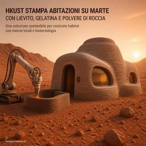 HKUST sviluppa un materiale vivente per stampare strutture su Marte con lievito, gelatina e regolite