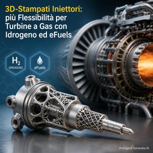 AMFlexInj sviluppa iniettori stampati in 3D per turbine capaci di passare da idrogeno a e-fuels