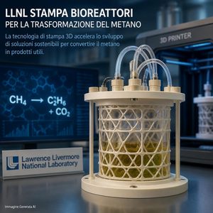 LLNL stampa bioreattori solidi che trasformano il metano in succinato senza agitazione continua