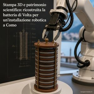 NUGAE stampa in 3D la pila di Volta per un’installazione robotica al Teatro Sociale di Como