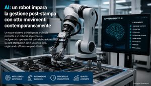 ChunkVLA-AM un robot guidato da AI impara a gestire il dopo-stampa con comandi in linguaggio naturale