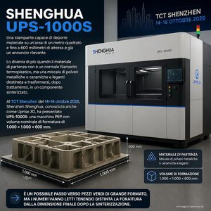 Shenghua UPS-1000S stampa 3D PEP di metalli e ceramiche su un volume di un metro